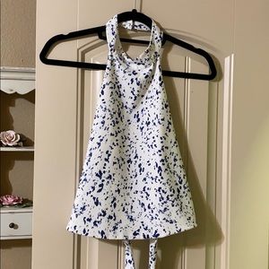 Backstage High neck open back halter tank